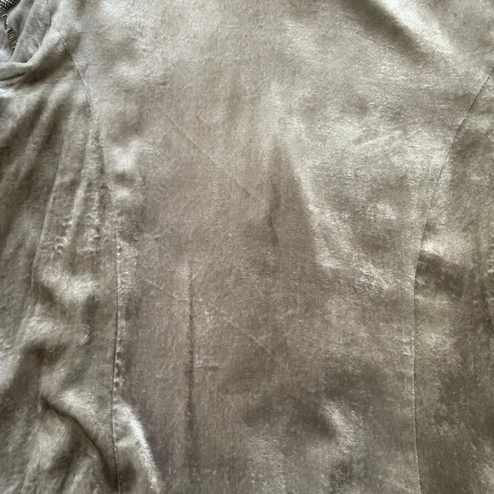Chico's fully-lined velvety jacket, open front, heavily embroidered, size medium - Picture 4 of 6